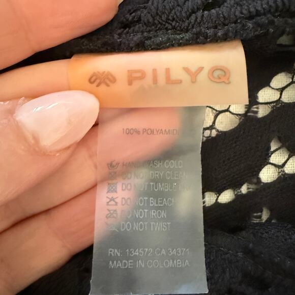 PQ Swimwear PilyQ | Lace Flare Leg Low Rise Swim Cover Up Beach Pants | Small - Picture 7 of 7